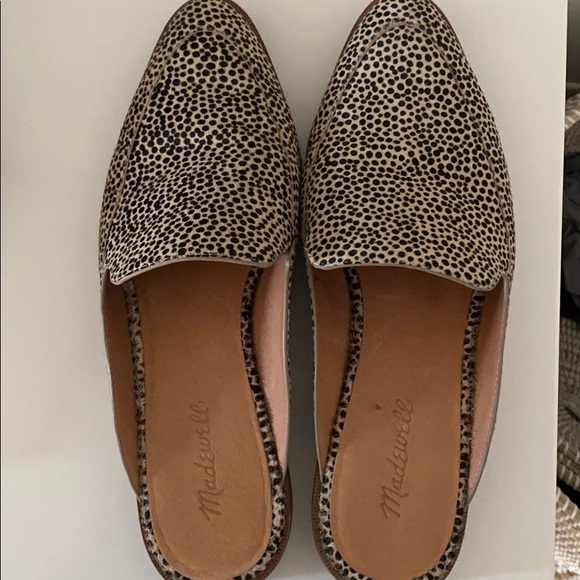 the frances loafer mule in spotted calf hair
